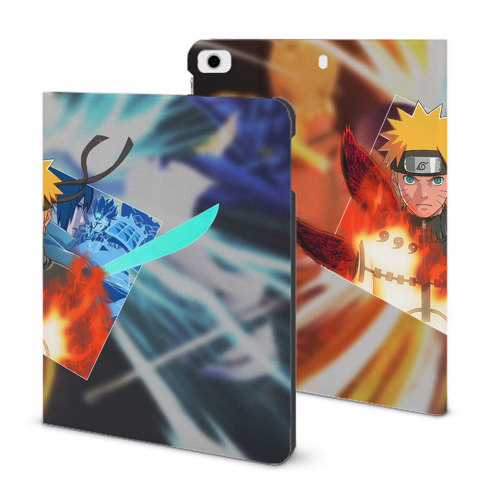 （画像用） NARUTO -ナルト- NARUTO -ナルト- 疾風伝 IPad ケース ブック型 PUレザー TPU 耐衝撃 軽量 薄型 ペン収納なし 全面保護 IPad 各モデル対応
